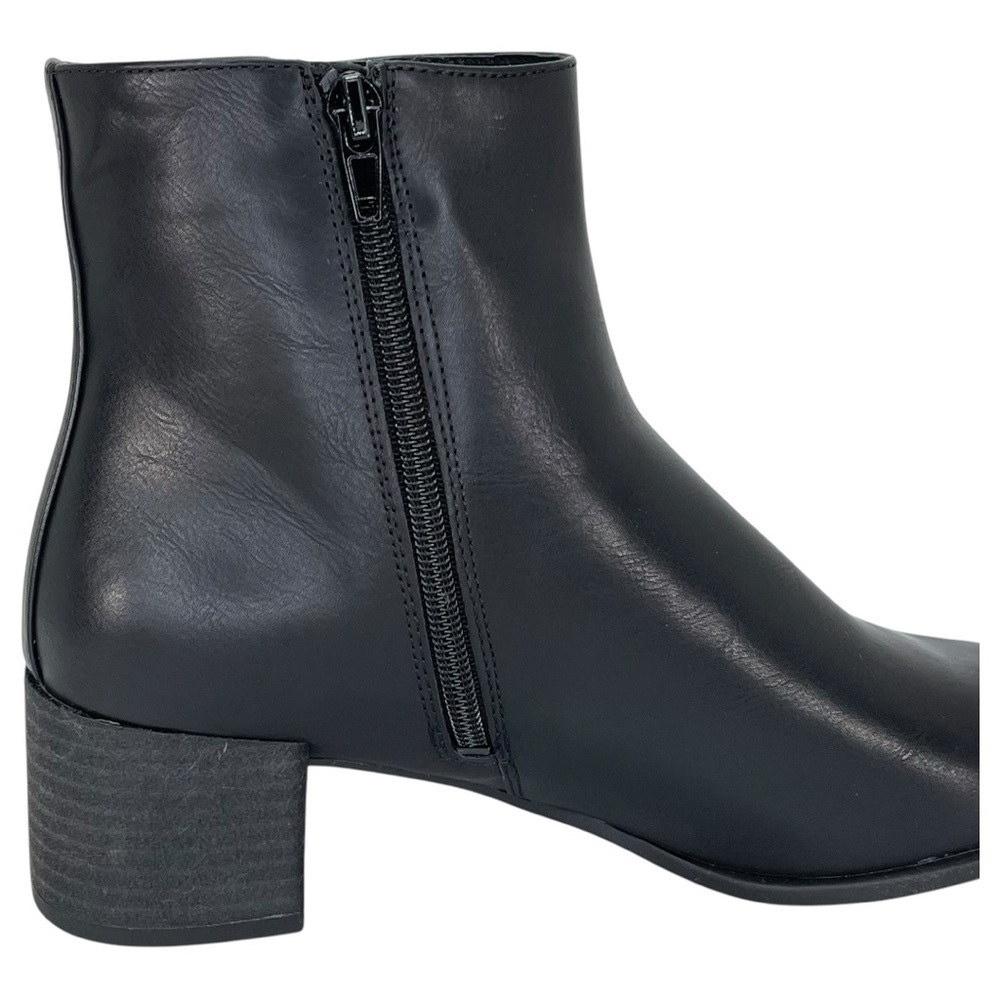 SOUL Naturalizer Rose Black Faux Leather Womens Ankle Boots Size 8.5M - Picture 9 of 13